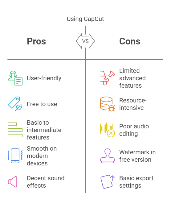 capcut drawbacks, pros and cons